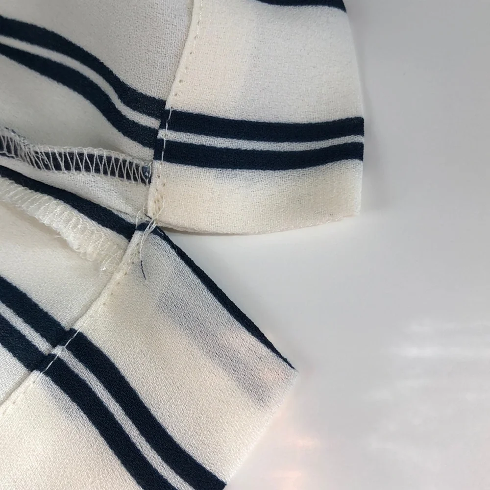 Mercantile by J.Crew Stripped Off Shoulder Bow Blouse Small